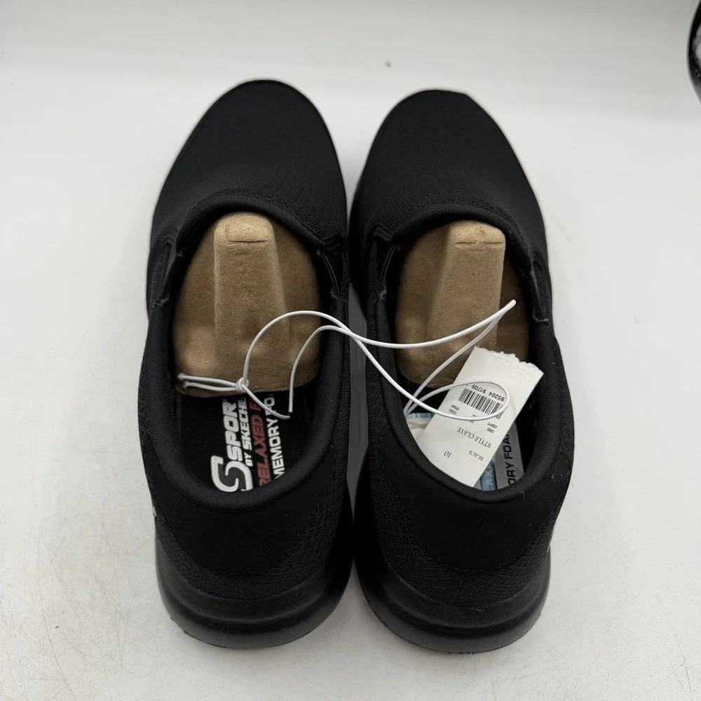 S Sport by Skechers Claye Go Walk‎ Shoes Mens 10 Black Casual Slip On Sneakers